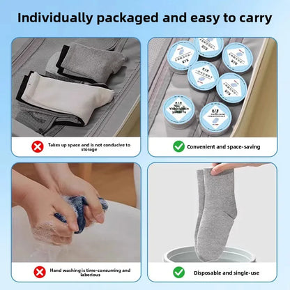 Disposable Breathable Comfortable Compression Mid-Calf Socks Unisex Spring/Summer Business Travel Throw-Away Daily-Use Socks